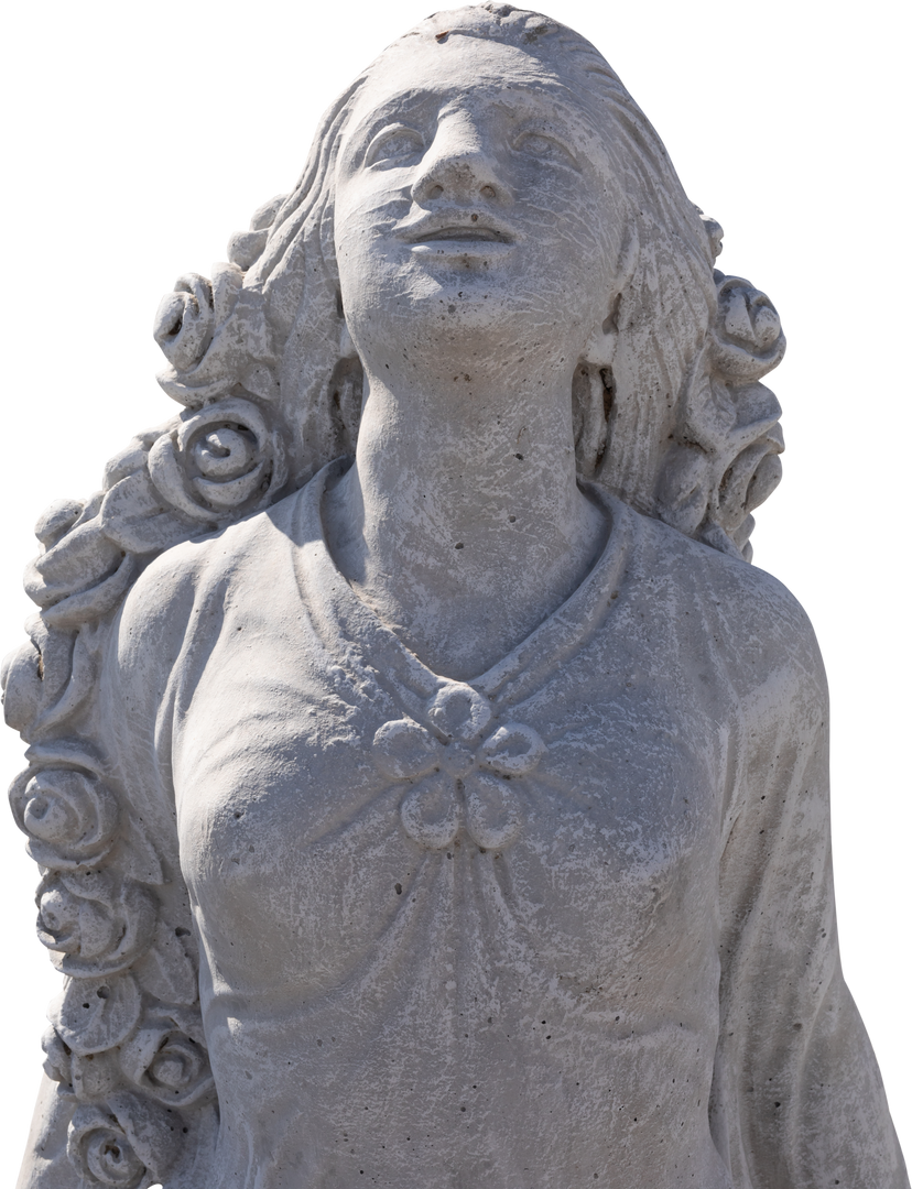 Ancient Classical Style Weathered Sculpture of Woman, Transparent Background - Download Free Stock Images Pikwizard.com