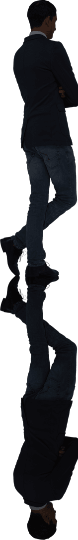 Businessman with Arms Crossed on Transparent Background