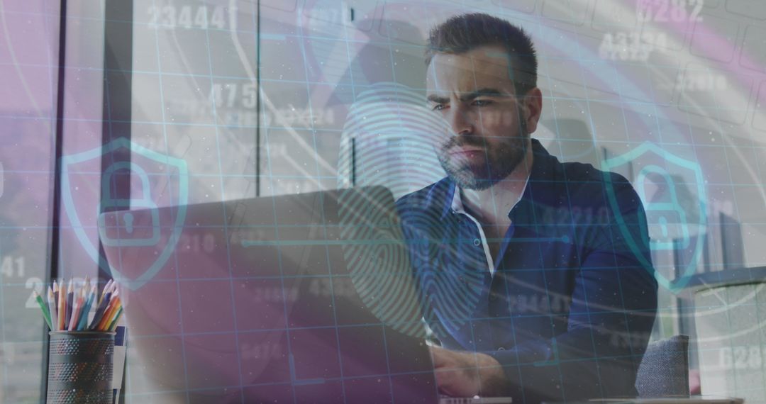 IT Professional Analyzing Data in Modern Office Environment