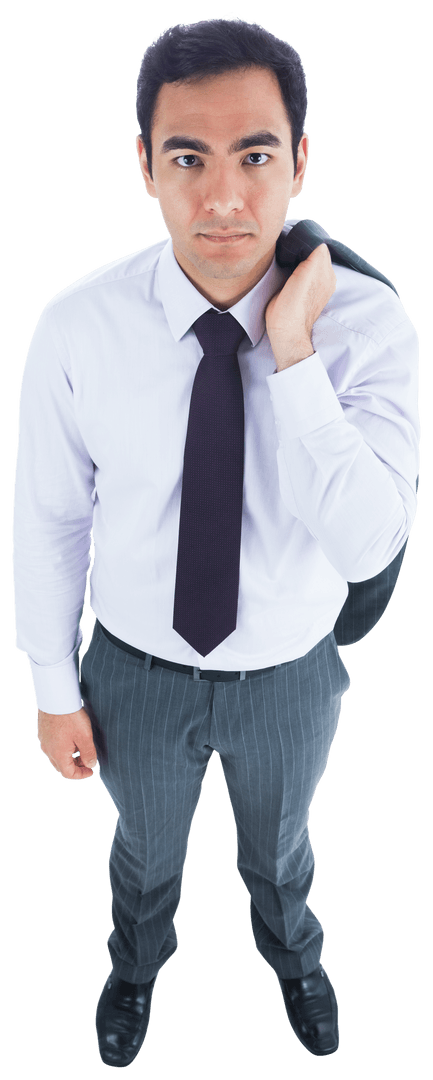 Confident Businessman Standing on Transparent Background Lifestyle
