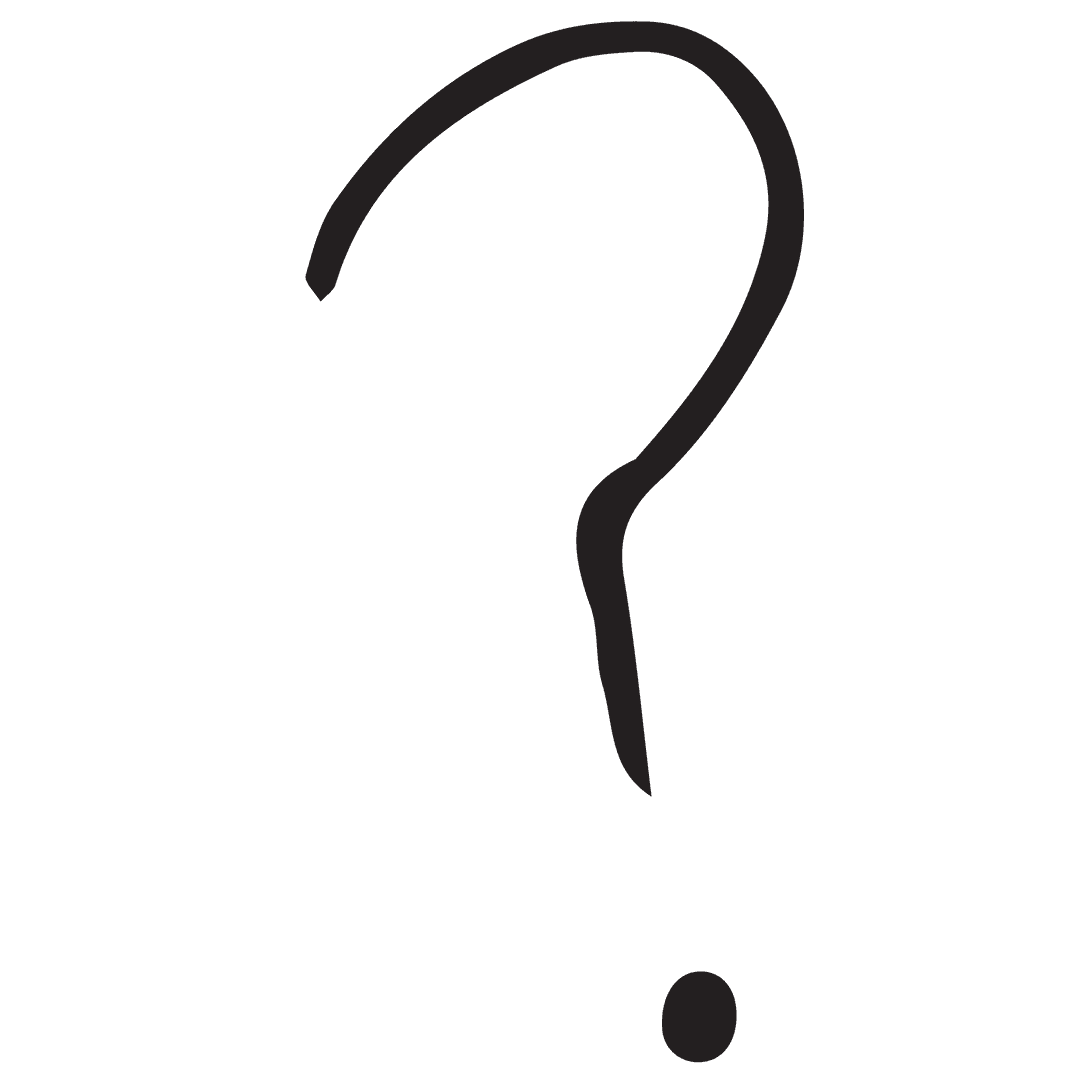 Transparent Hand-drawn Black Question Mark
