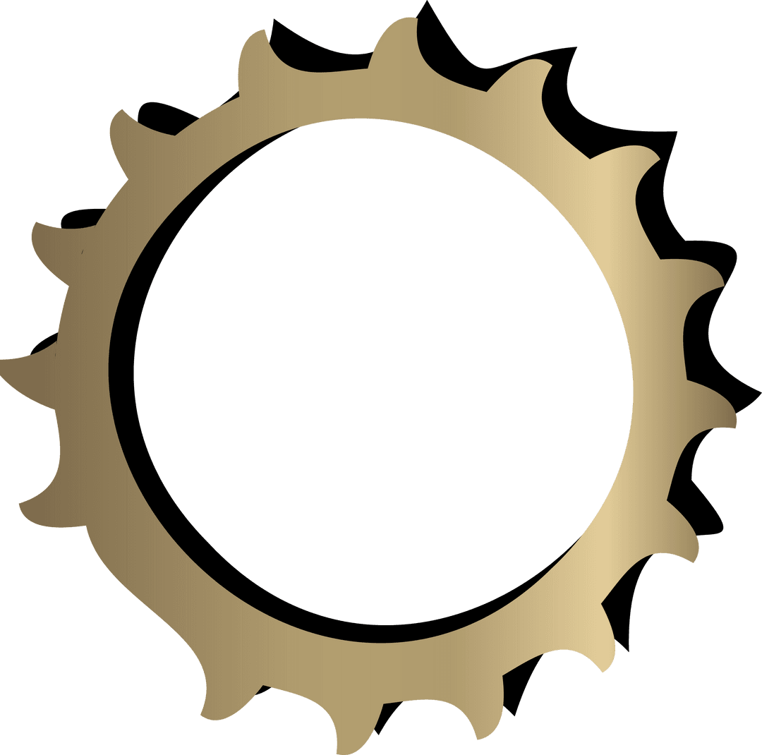 Stylized Golden Ring Emulating Sun Illustration Transparent Design