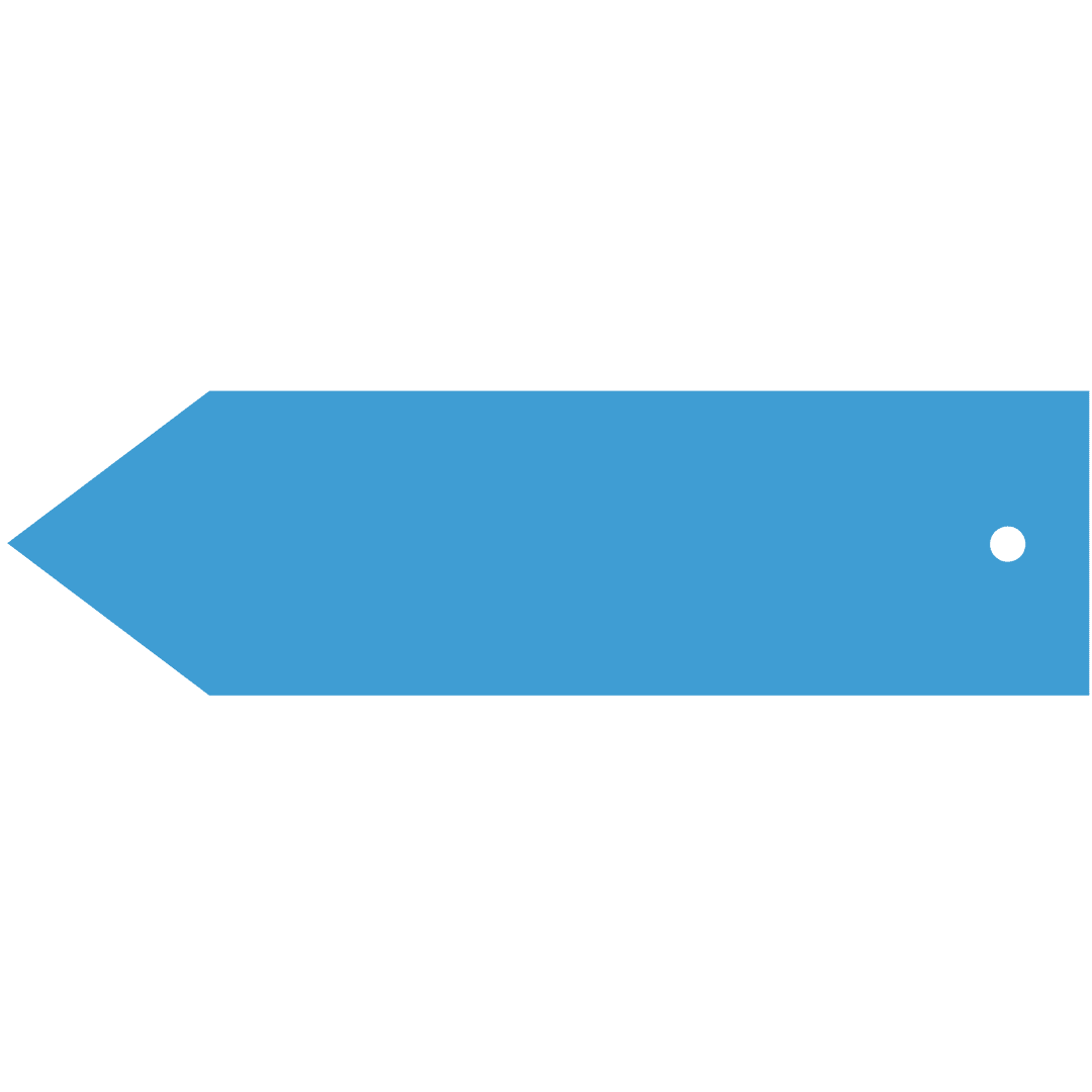 Transparent Blue Tag Isolated on Clear Background