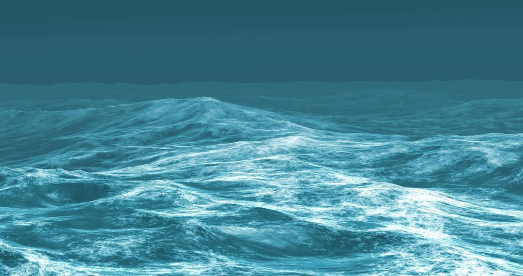Abstract Ocean Waves with Blue Tones