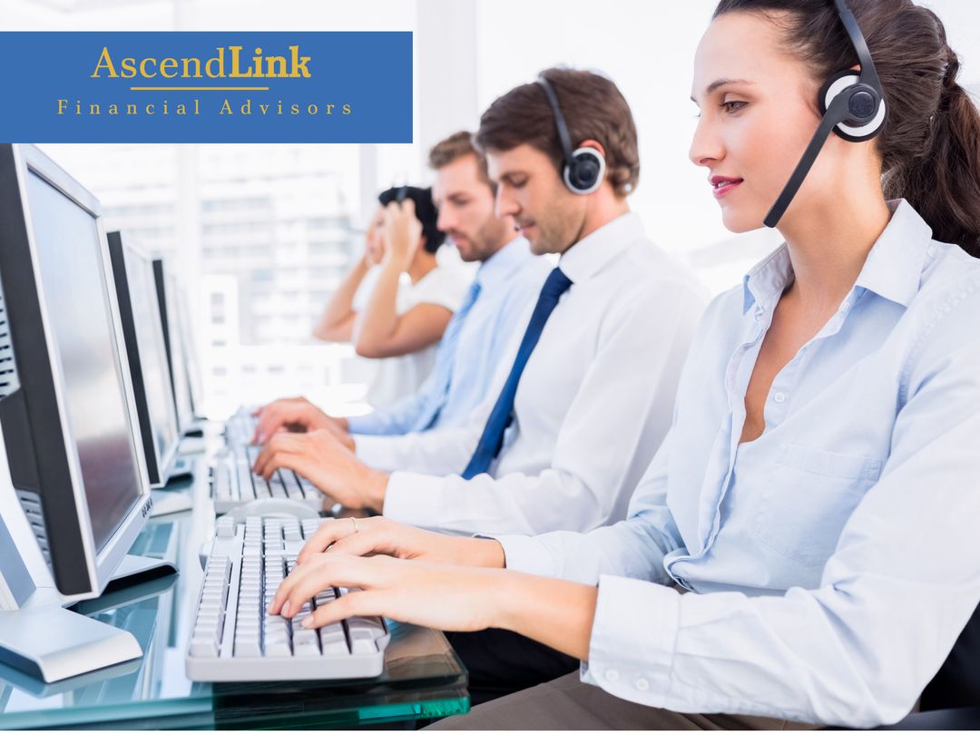 Professional Call Center Team Programing Financial Consultations - Download Free Stock Templates Pikwizard.com