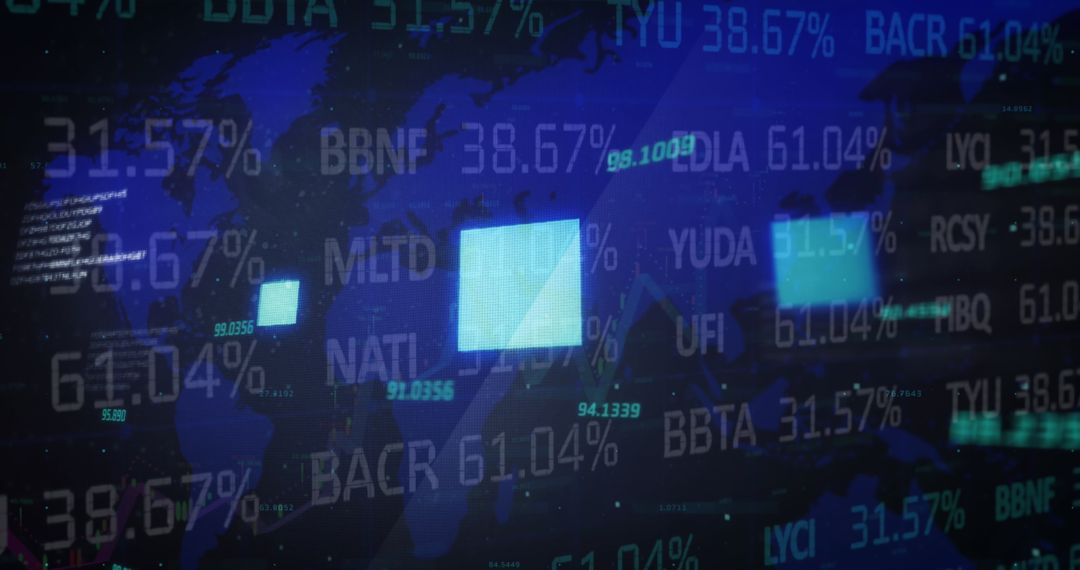 Data Visualization over Digital World Map with Loading Elements