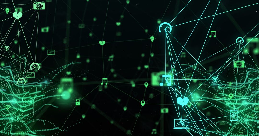 Glow Green Digital Media Network Connections