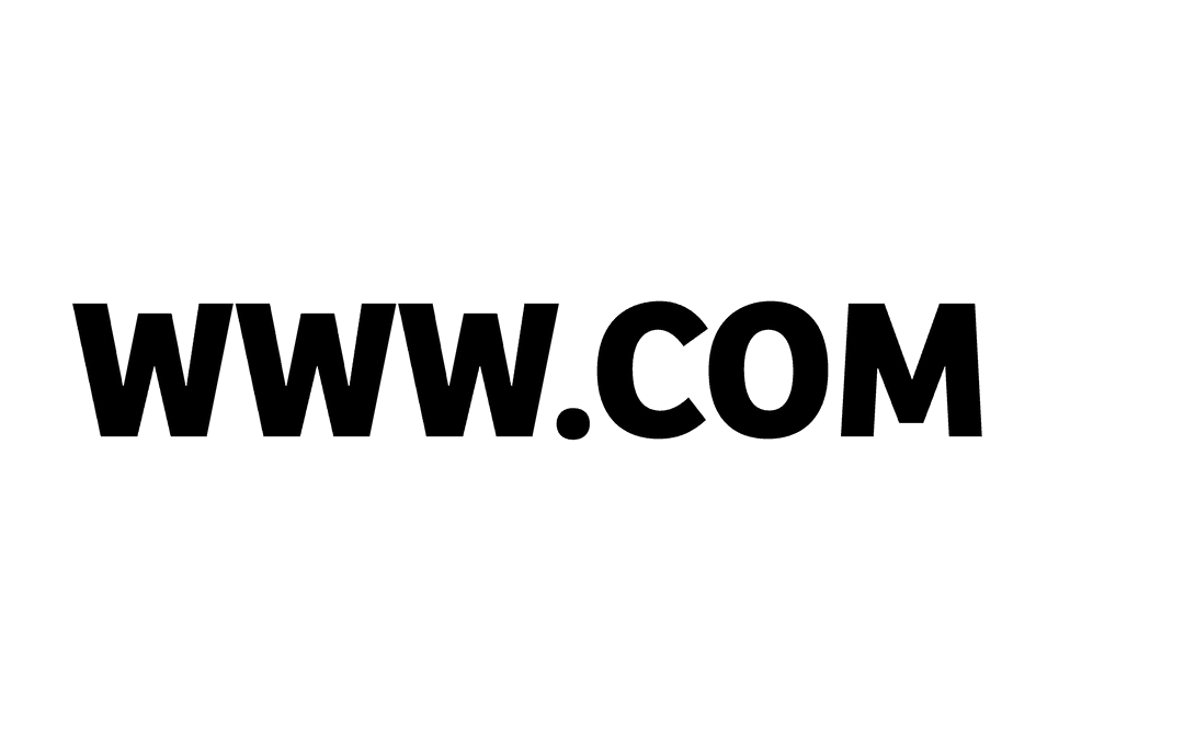 Website Text Illustration on Transparent Background