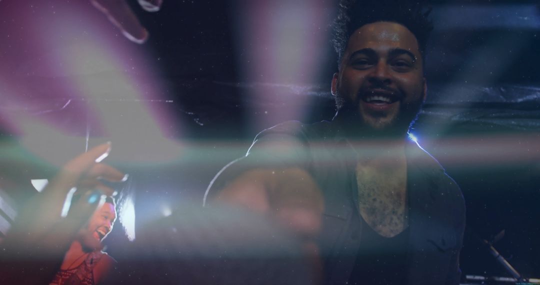 Vibrant Club Performance with Smiling Entertainer