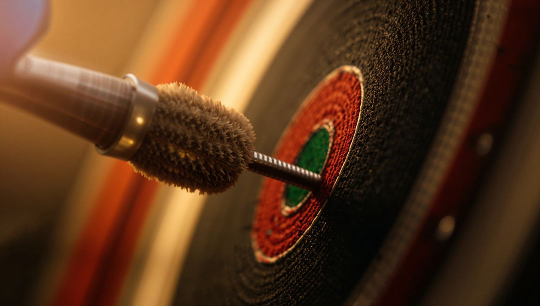 Brush Attachment Scrubs Rotary Dartboard Bullseye Workshop Lighting