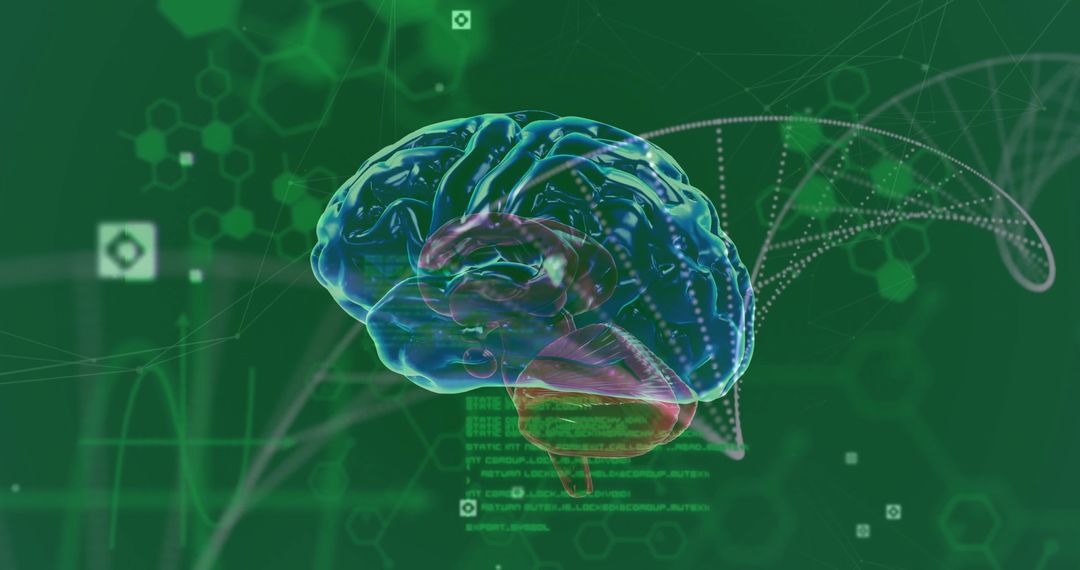 Futuristic Digital Brain with Medical Technology Interface