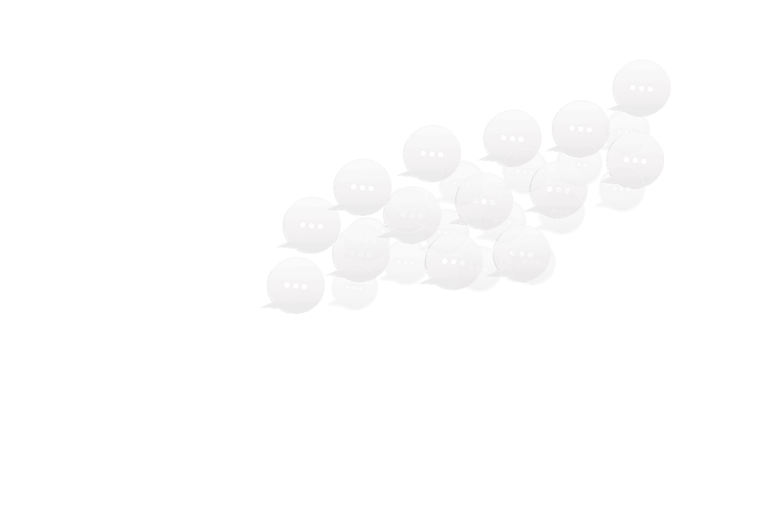 Digital Text Bubbles on Transparent Background