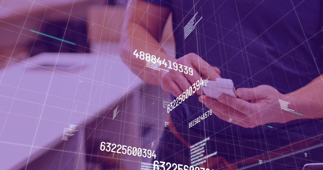 Contactless Payment Technology Concept with Digital Overlay