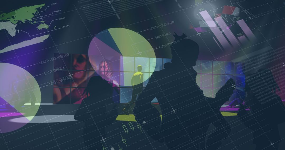 Silhouetted Figures Analysis with Finance and Dance Theme