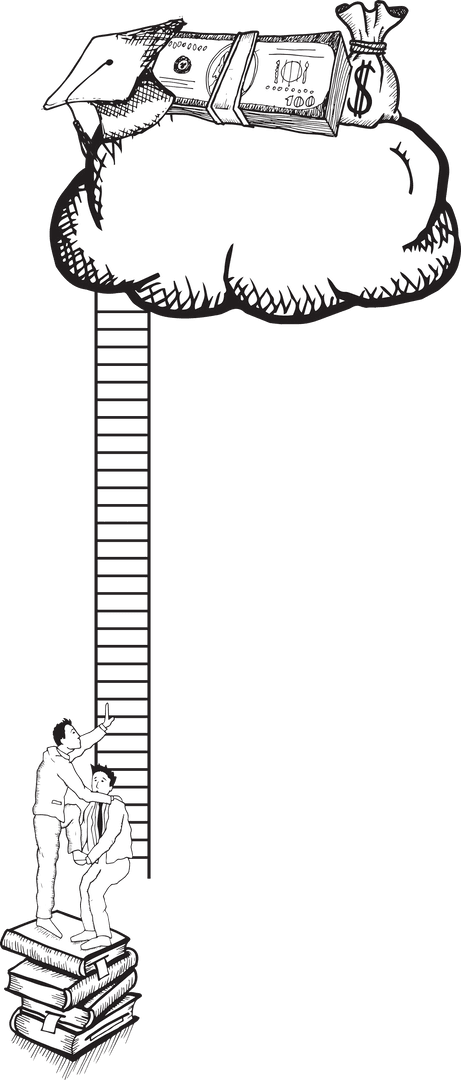 Transparent Pathway to Financial Success Illustration