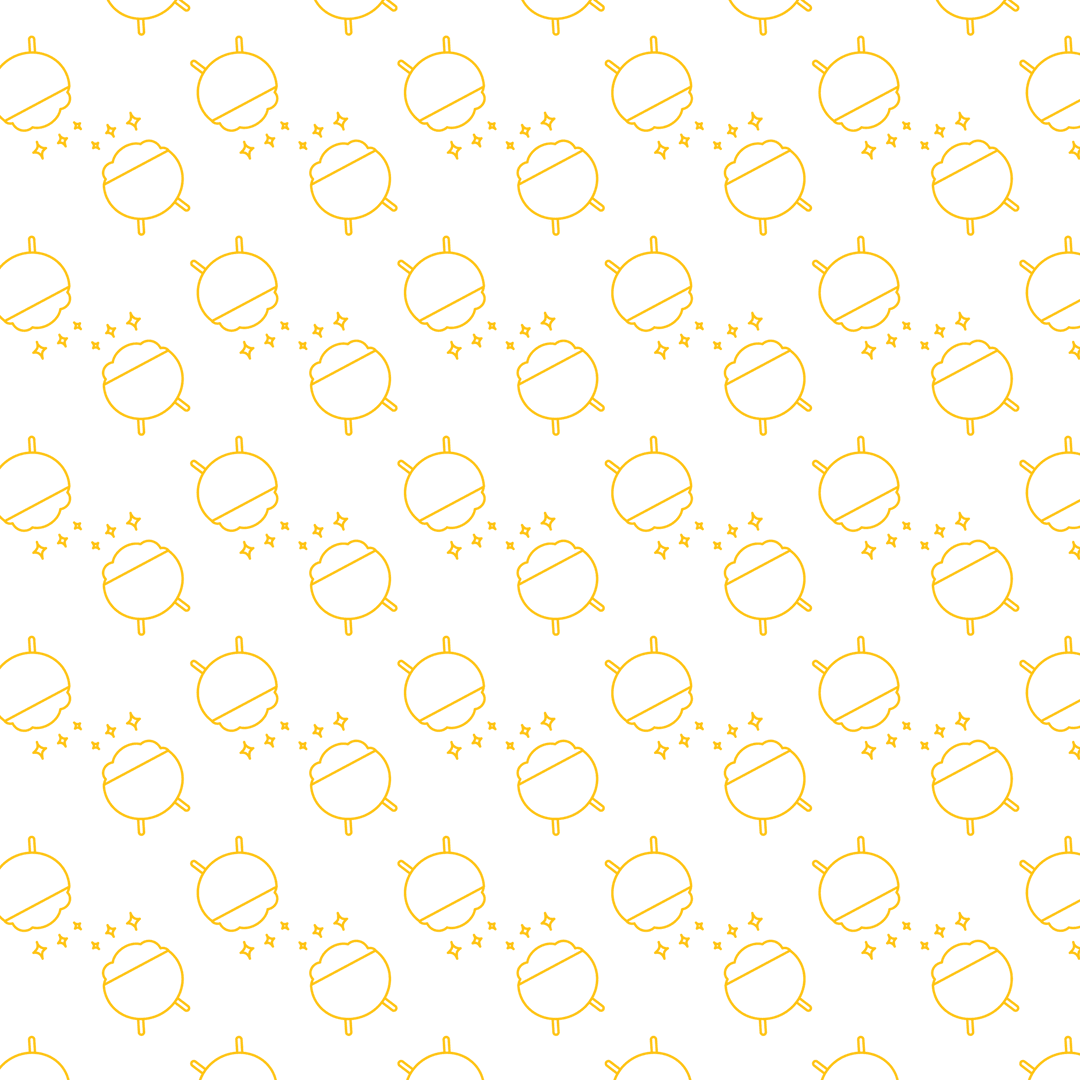 Seamless Yellow Cauldron Pattern on Transparent Background