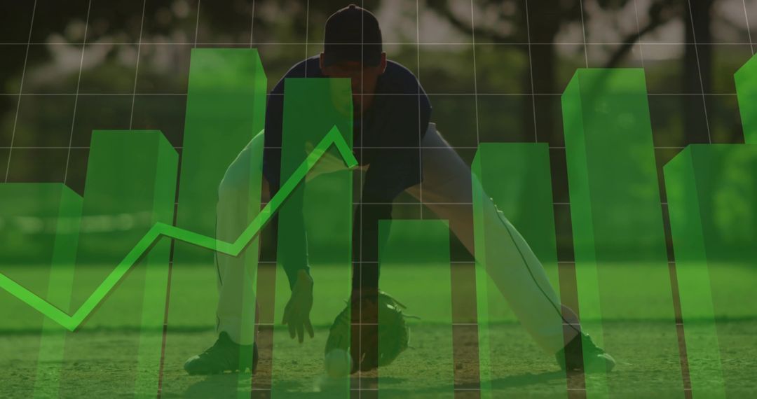 Baseball Infielder Practicing With Green Analytics Overlay