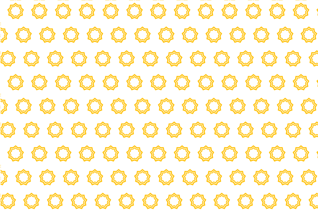 Seamless Pattern of Yellow Abstract Shapes on Transparent Background