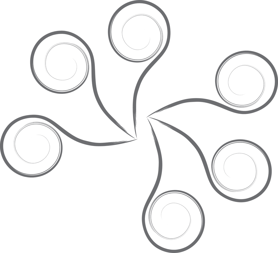 Abstract Swirling Graphic on Transparent Background