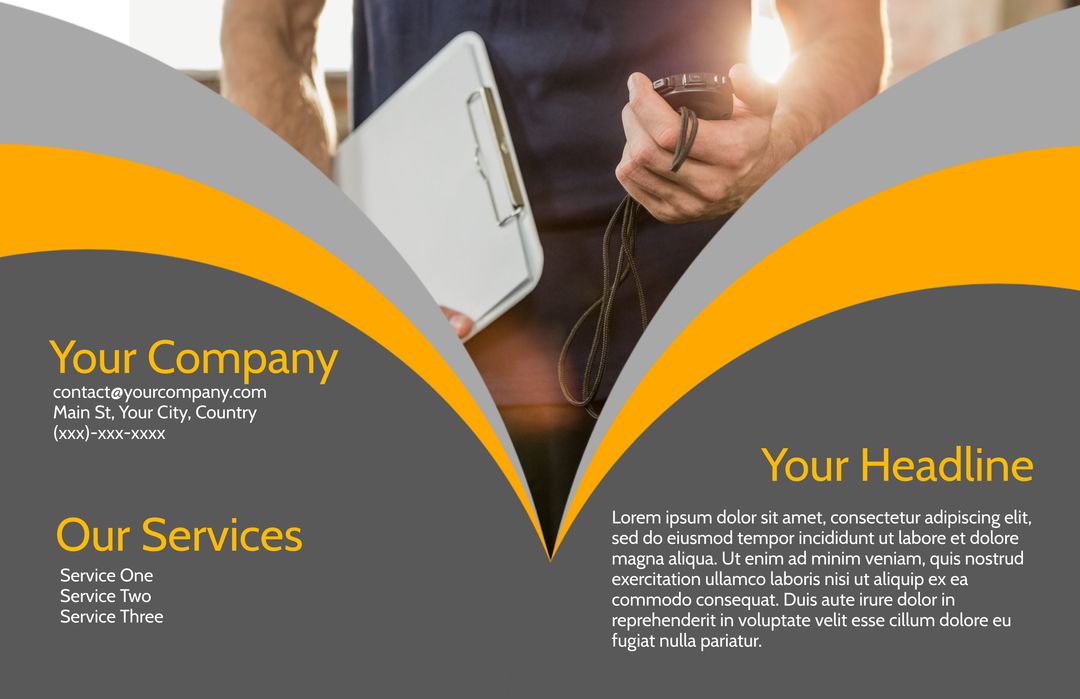 Professional Technican with Clipboard Promoting Services