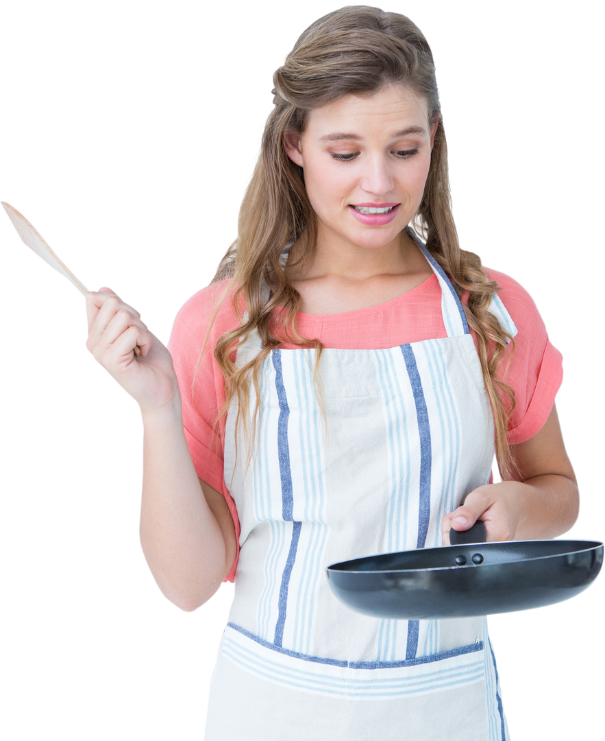 Young Hipster Woman Holding Frying Pan MD SOAP  - Download Free Stock Images Pikwizard.com