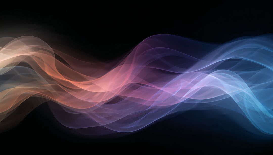 Colorful Layered Light Waves in Dynamic Abstract Digital Art