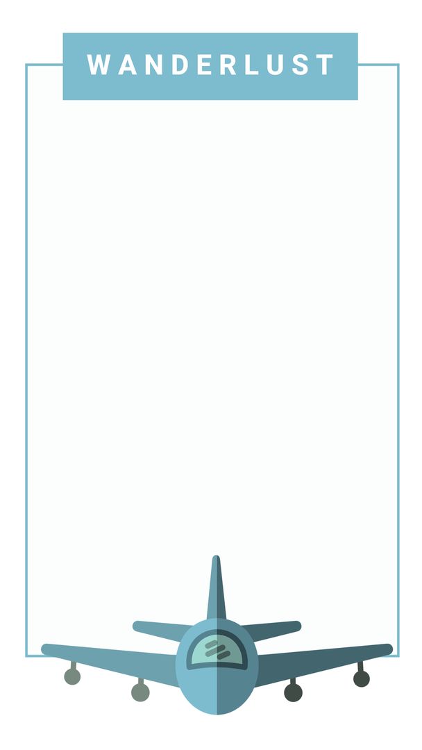 Wanderlust Travel Template with Airplane Design