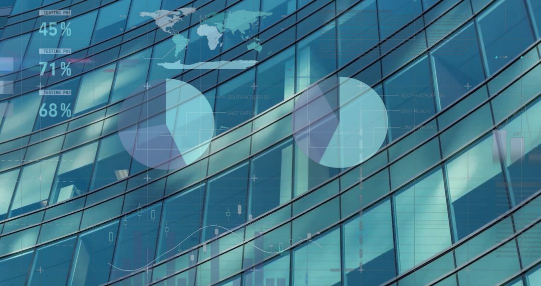 Digital Data Analysis Interface on Modern Building