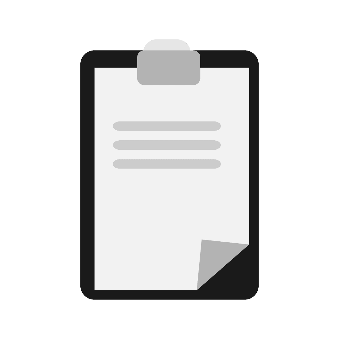 Transparent Illustration of Clipboard with Paperwork