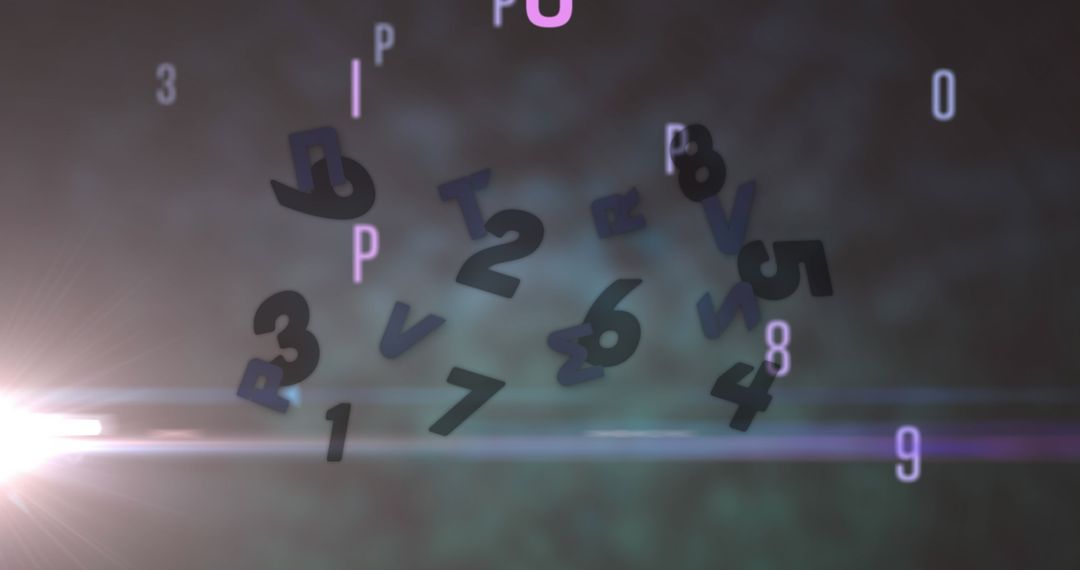 Mystical Floating Numbers Digital Art