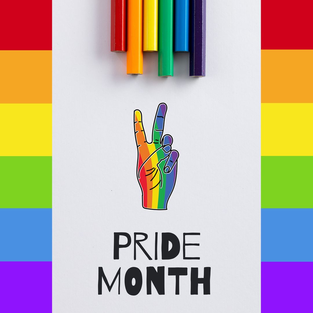 Vibrant LGBTQ Pride Month Celebration with Rainbow Art