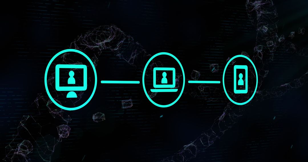 Digital Network and Genetic Data Technology Concept