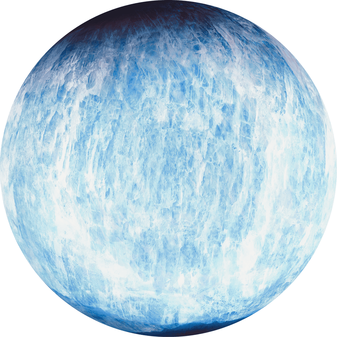 Blue Abstract Transparent Sphere with Textured Surface