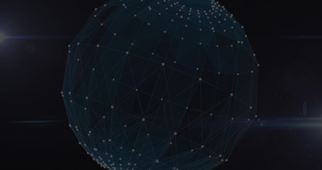 Abstract Global Network with Digital Data Points