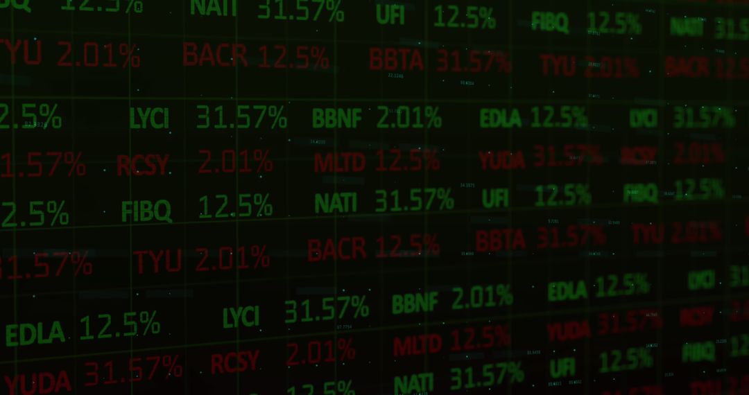 Digital Stock Market Data Display Board