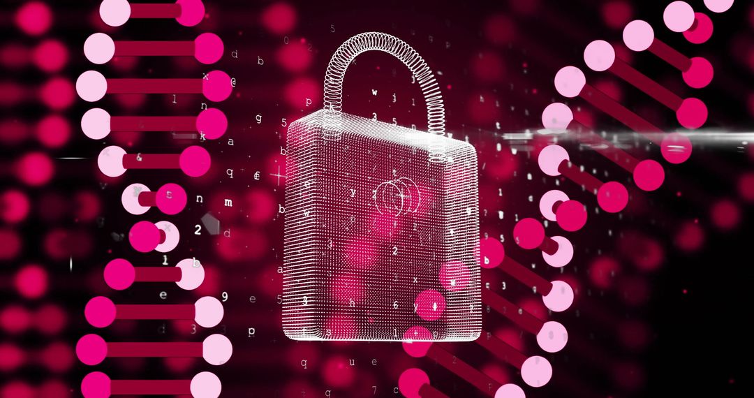 Cybersecurity and DNA Data Integration Visual Concept