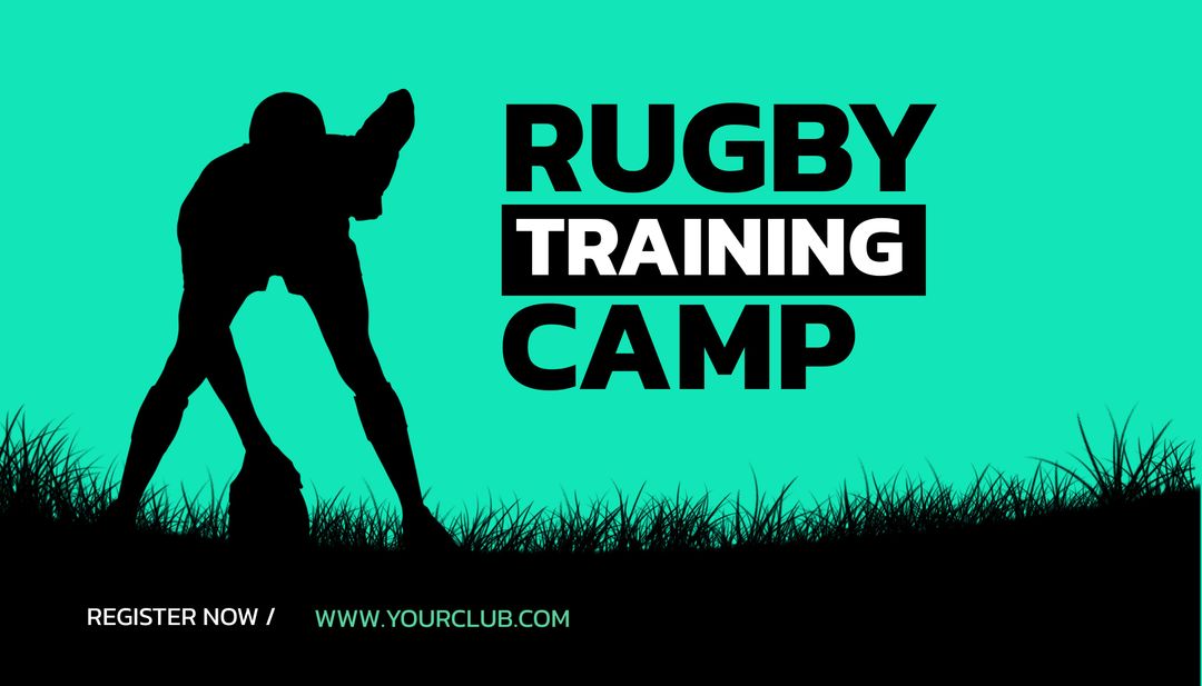 Silhouette of Rugby Player Highlighting Intensity of Training
