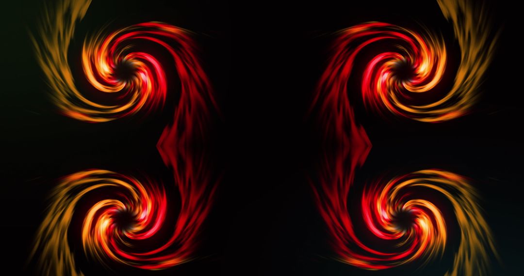 Vibrant Rotating Digital Waves on Black Background