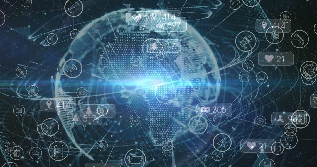 Global Social Media Connection and Digital Interface