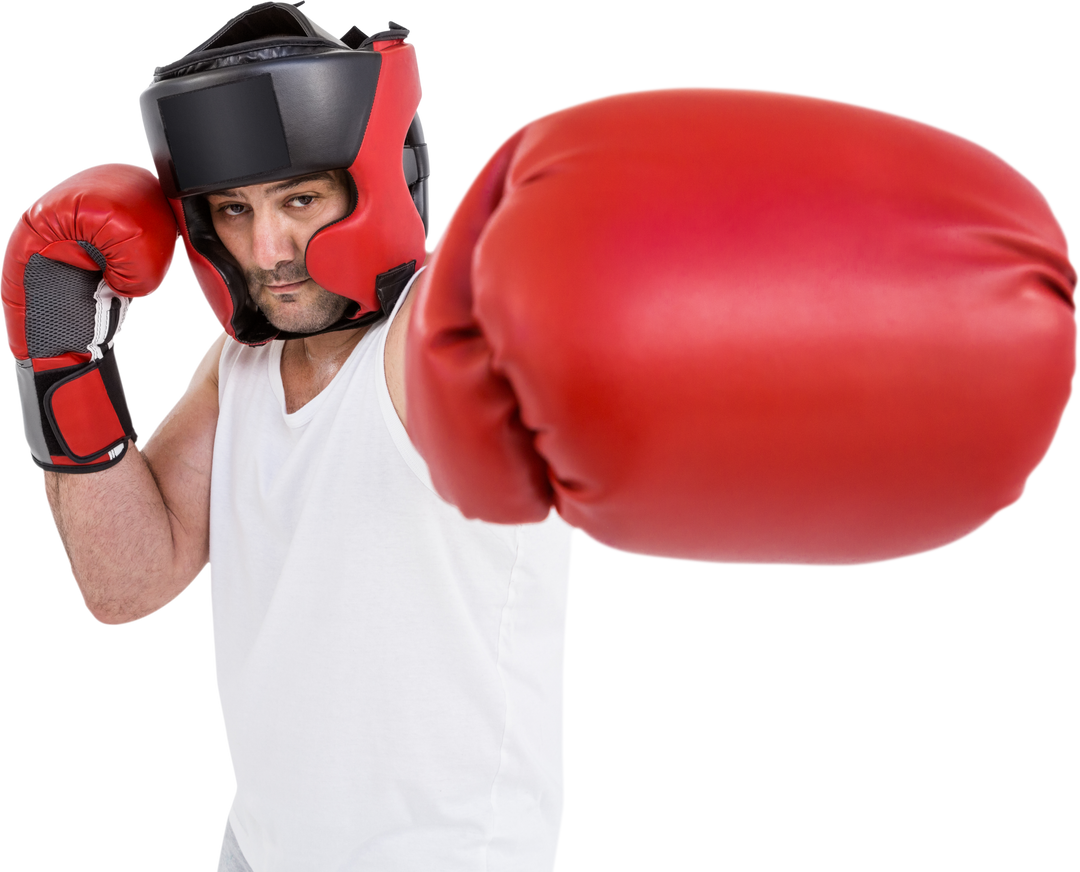 Transparent Image of Boxer Throwing Punch with Red Gloves - Download Free Stock Images Pikwizard.com