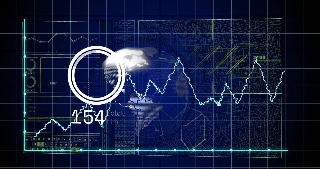 Global Data Visualization With Dynamic Graphs and World Map Background - Free Images, Stock Photos and Pictures on Pikwizard.com