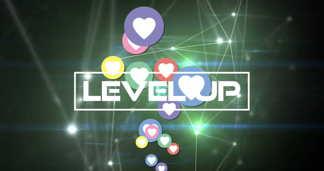 Level Up Social Media with Networking Icons on Black Background