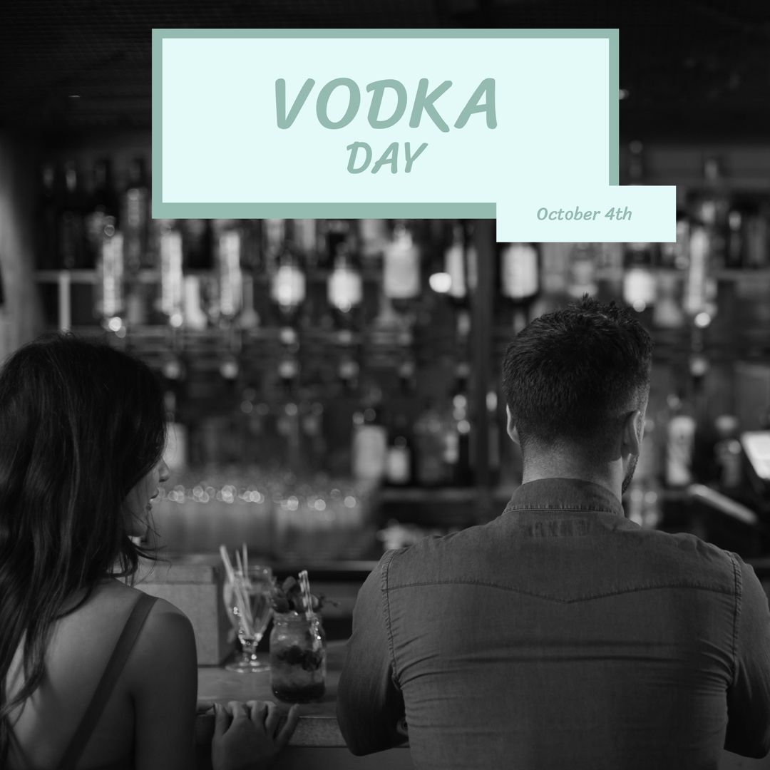 Vodka Day Celebration: Couple Enjoying Drinks at Bar