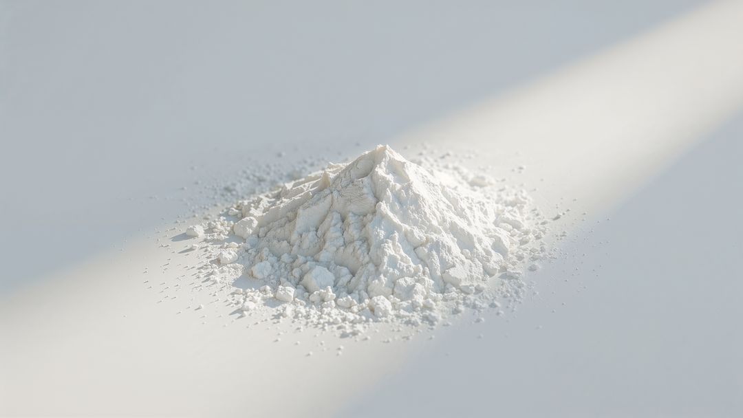 Abstract Conical Mound of White Powder in Soft Light