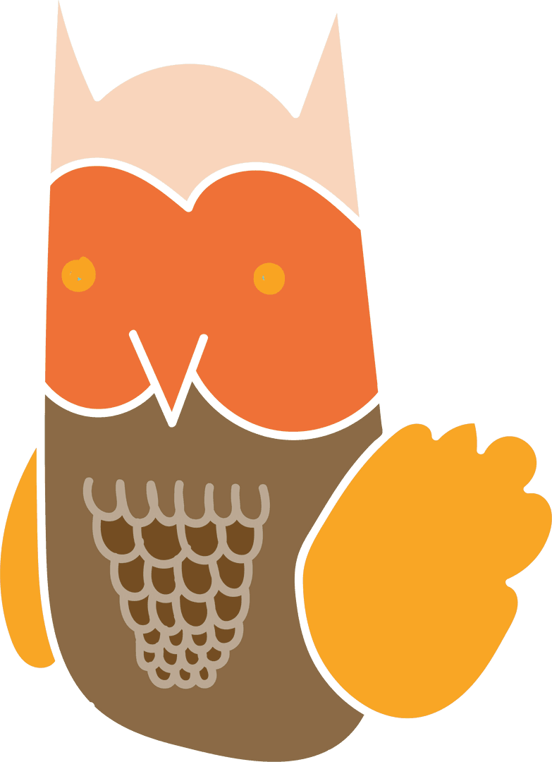 Vector Transparent Owl Sign Close-up Illustration