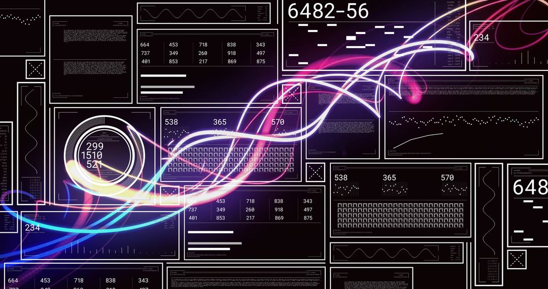 Global Technology Abstract with Light Trail Overlays