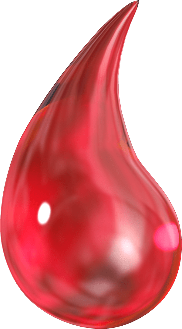 Transparent Red Shiny Water Droplet Vector