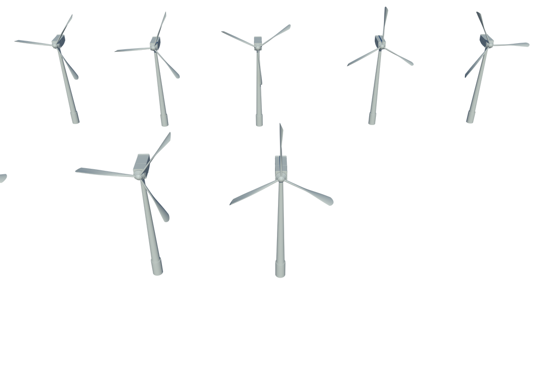 Isolated Transparent Windmills Large and Small for Renewable Energy Concept - Download Free Stock Images Pikwizard.com