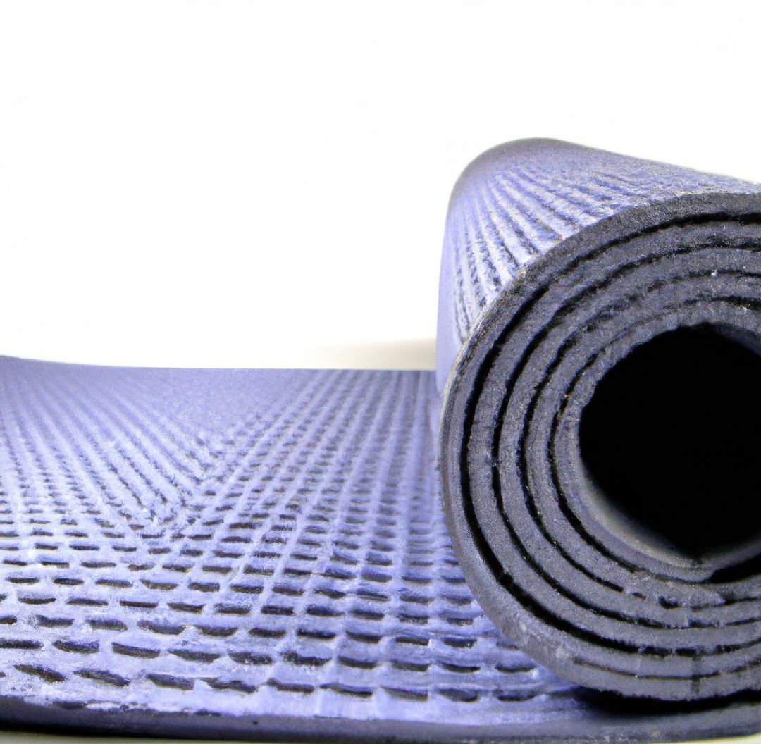 Image of close up of purple yoga mat with pattern - Free Images, Stock Photos and Pictures on Pikwizard.com