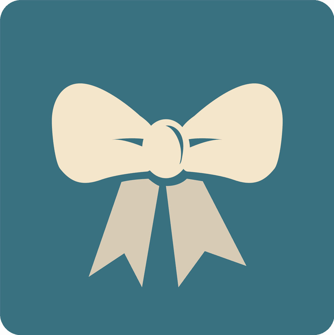 Elegant White Bow on Blue with Transparent Background